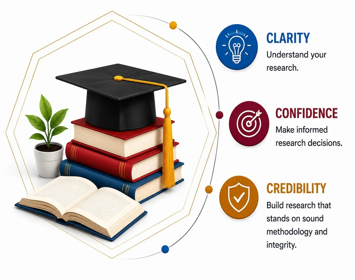 Research guidance with clarity, confidence and credibility
